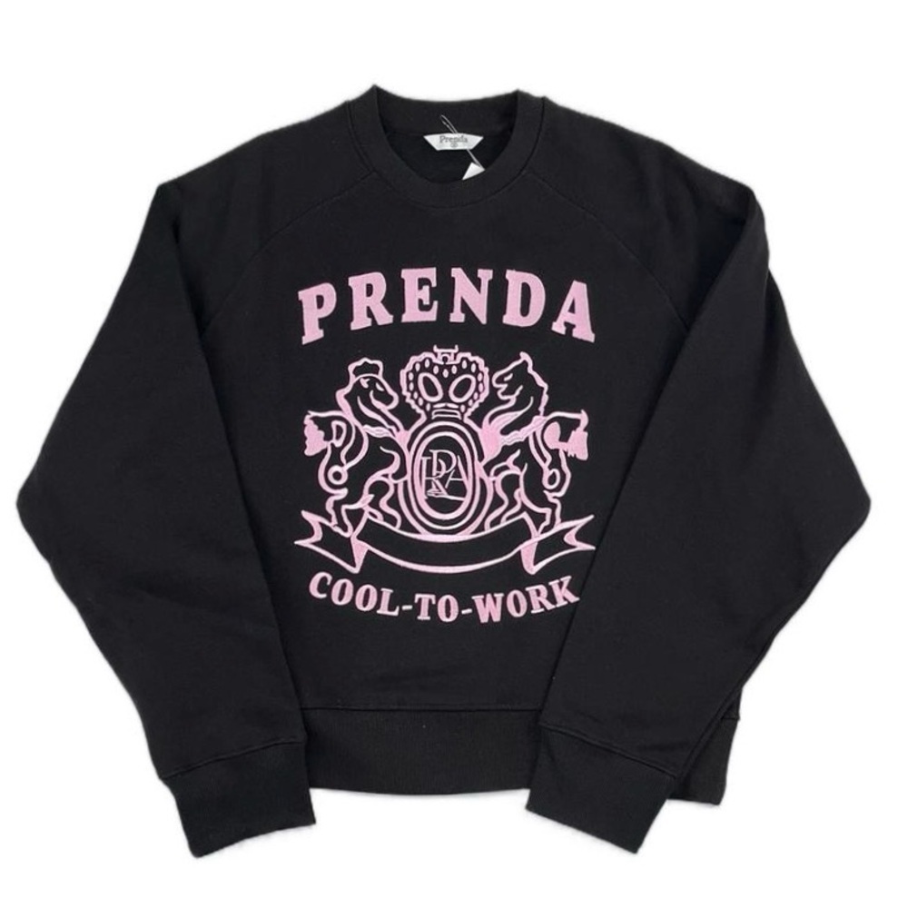 Korean Brand Prenda from Plant Pink logo Sweatshirt Size S